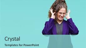  Presentation with music school - Beautiful theme featuring brunette student girl wearing school backdrop and a arctic colored foreground