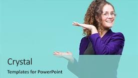  Presentation with measurement - Amazing theme having brunette student girl wearing school backdrop and a  colored foreground