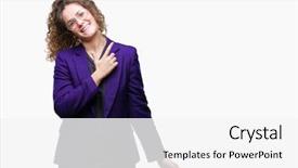  Presentation with student - Beautiful slides featuring brunette student girl wearing school backdrop and a white colored foreground