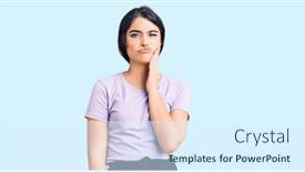  Presentation with illness - Beautiful presentation theme featuring brunette-teenager-girl-wearing-casual backdrop and a sky blue colored foreground