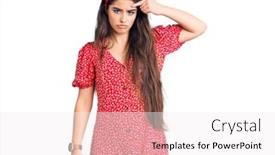  Presentation with skin infection - PPT theme enhanced with brunette-teenager-girl-wearing-summer background and a white colored foreground