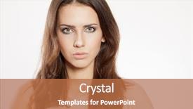  Presentation with beautiful 3d - Cool new slides with brunette woman isolated on white backdrop and a  colored foreground