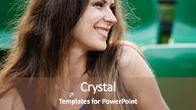  Presentation with movie theater - PPT theme having brunette-woman-portrait-beautiful-woman background and a tawny brown colored foreground