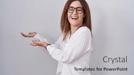  Presentation with woman hands open - 