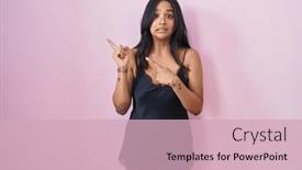  Presentation with pajama - Slide deck consisting of brunette-woman-wearing-black-pajama background and a  colored foreground
