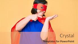  Presentation with down syndrome - PPT layouts enhanced with brunette-woman-with-down-syndrome background and a yellow colored foreground