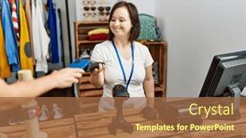  Presentation with down syndrome - Slide set enhanced with brunette-woman-with-down-syndrome background and a  colored foreground