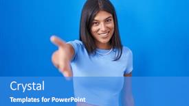  Presentation with blue handshake - 