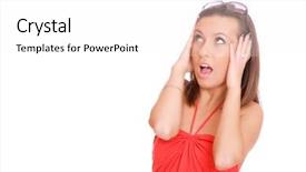  Presentation with woman and drugs - Colorful slide set enhanced with bruning - attractive young woman isolated backdrop and a white colored foreground