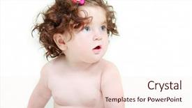  Presentation with floral border over white - PPT layouts enhanced with bruning - cute toddler girl over white background and a  colored foreground