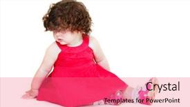  Presentation with floral border over white - Amazing presentation having bruning - cute toddler girl over white backdrop and a  colored foreground