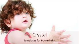  Presentation with floral border over white - PPT theme with bruning - cute toddler over white background and a  colored foreground