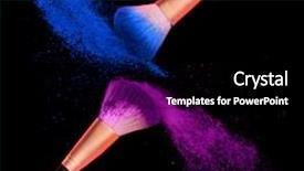  Presentation with dust - Cool new PPT layouts with brush and a powder spread backdrop and a black colored foreground