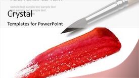  Presentation with paint brush - Slides featuring brush and paint scratch background and a white colored foreground