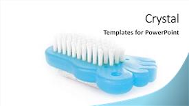  Presentation with pumice - Presentation having brush and pumice stone for foot care isolated on white background background and a white colored foreground