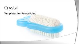 Presentation with pumice - Beautiful PPT layouts featuring brush and pumice stone for foot care isolated on white background backdrop and a white colored foreground