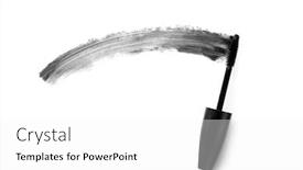  Presentation with brush stroke - Amazing presentation design having mascara on white background backdrop and a white colored foreground