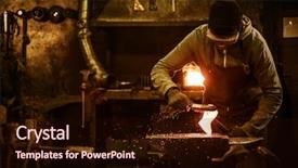  Presentation with molten - Colorful slide set enhanced with brush handles the molten backdrop and a wine colored foreground