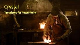  Presentation with molten - Beautiful PPT layouts featuring brush handles the molten backdrop and a wine colored foreground