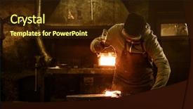  Presentation with molten - Slide deck enhanced with brush handles the molten background and a tawny brown colored foreground