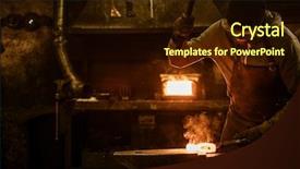  Presentation with molten - Slide set featuring brush handles the molten background and a wine colored foreground