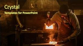  Presentation with molten - Colorful slides enhanced with brush handles the molten backdrop and a wine colored foreground