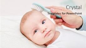  Presentation with mom and newborn - Colorful slide set enhanced with brush removes dandruff from the skin of a newborn baby backdrop and a lemonade colored foreground