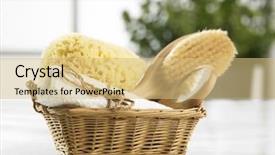  Presentation with brush - Cool new slides with brush sponge and mirror backdrop and a coral colored foreground