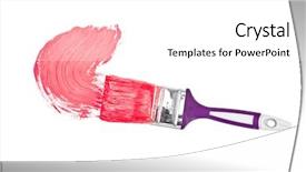  Presentation with brush stroke - Audience pleasing PPT layouts consisting of brush stroke forming a semicircle backdrop and a white colored foreground