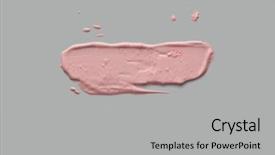  Presentation with brush stroke - Cool new slide set with uniform gray empty wall abstract backdrop and a light gray colored foreground