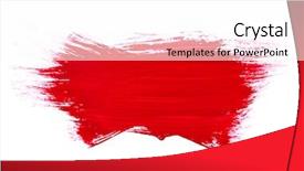  Presentation with paint brush - Cool new PPT theme with brush texture isolated on white backdrop and a white colored foreground