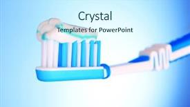  Presentation with toothpaste - Audience pleasing presentation theme consisting of the girl's hand backdrop and a cool aqua colored foreground