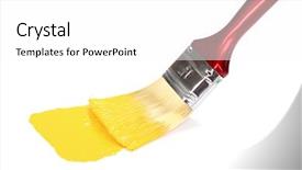  Presentation with paint brush - Theme consisting of  background and a  colored foreground