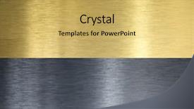  Presentation with brushed metal - PPT theme with brushed metal - aluminum and brass stitched textures background and a yellow colored foreground