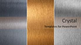  Presentation with metal bronze - PPT theme having brushed metal - very sharp and clean background and a gold colored foreground