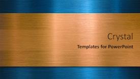  Presentation with metal bronze - Cool new slides with brushed-polished-bronze-over-blue backdrop and a gold colored foreground