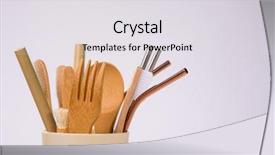  Presentation with eco friendly - Theme having brushes close-up zero waste background and a light gray colored foreground