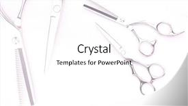  Presentation with hairdressing salon - PPT theme having brushes hairdresser salon concept hairdressing background and a  colored foreground