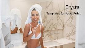  Presentation with teeth - Cool new theme with brushing her teeth while lean backdrop and a lemonade colored foreground