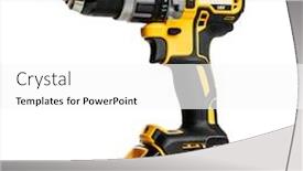  Presentation with cordless - Beautiful slides featuring brushless-cordless-hammer-drill backdrop and a white colored foreground