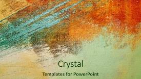  Presentation with canvas - Amazing theme having brushstrokes of different colors painted backdrop and a mint green colored foreground