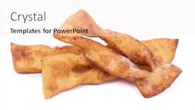  Presentation with powdered - Slide set consisting of brushwood-russian-traditional-cookies background and a white colored foreground