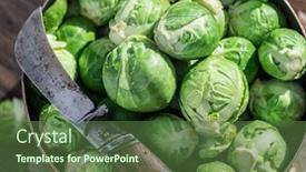  Presentation with brussel - Colorful presentation theme enhanced with brussel sprouts in the copper backdrop and a tawny brown colored foreground