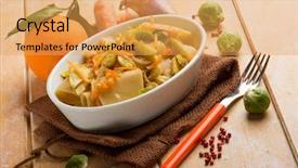  Presentation with brussel - Presentation theme with brussels - pasta with brussel sprouts pink background and a yellow colored foreground