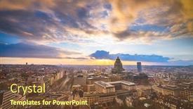  Presentation with brussels - Colorful presentation enhanced with brussels-belgium-cityscape-at-palais backdrop and a tawny brown colored foreground