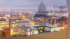  Presentation with brussels - Amazing presentation design having brussels-belgium-cityscape-at-palais backdrop and a light blue colored foreground