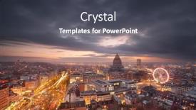  Presentation with brussels - Slide deck with brussels-belgium-cityscape-at-palais background and a dark gray colored foreground