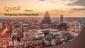  Presentation with organizational justice - Slide set with brussels-belgium-cityscape-at-palais background and a lemonade colored foreground