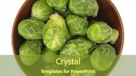  Presentation with brussels - Amazing PPT theme having brussels sprout backdrop and a tawny brown colored foreground