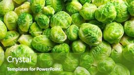  Presentation with brussels - Cool new presentation theme with brussels sprouts background backdrop and a tawny brown colored foreground